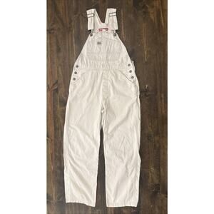 VTG 90s Y2k Women's Cream Unionbay Carpenter Chore Barn Bibs Overalls Sz M